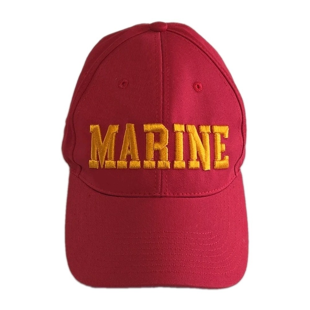 MARINE Baseball Hat Red Adjustable‎ 3D Embroidery Ball Cap Men's